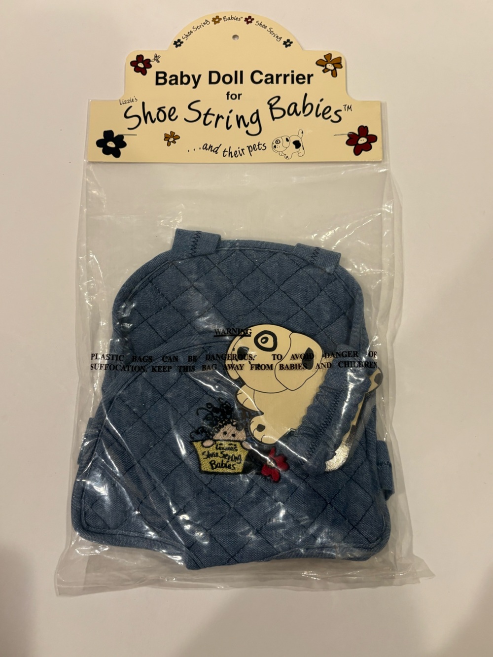 Brand New Lizzie’s Show String Baby Doll and Pet Carrier